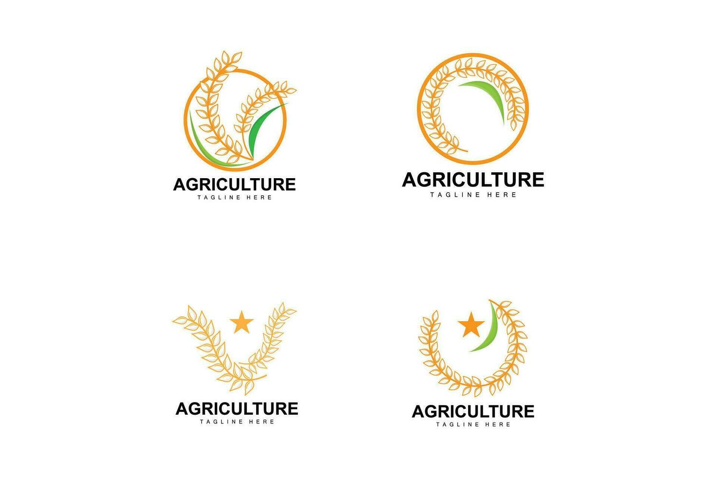 riso logo, azienda agricola Grano logo disegno, vettore Grano riso icona modello illustrazione