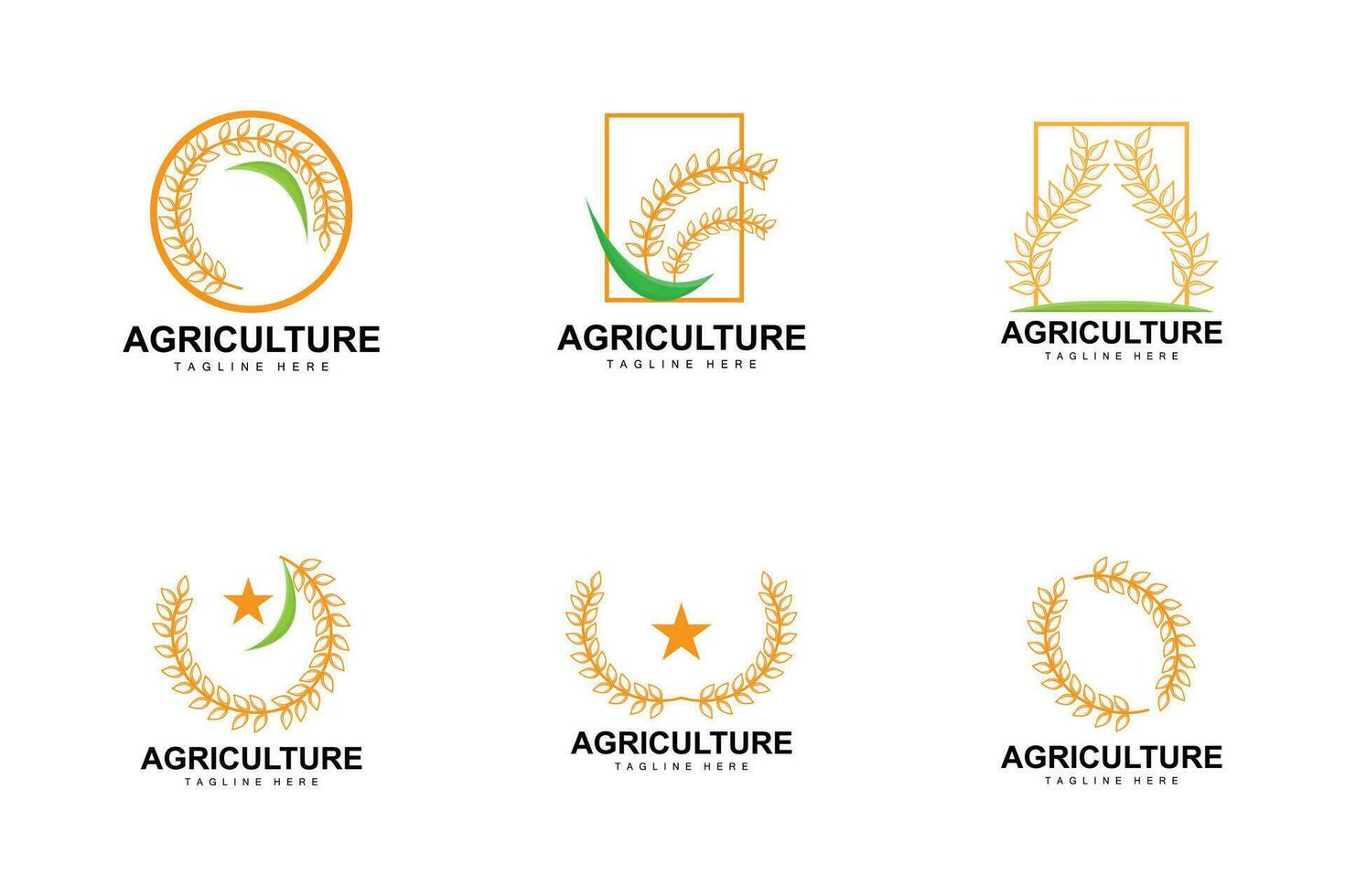 riso logo, azienda agricola Grano logo disegno, vettore Grano riso icona modello illustrazione