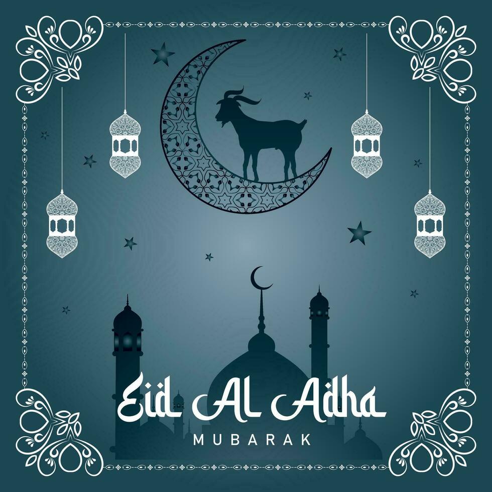 eid al adha mubarak islamico Festival saluto design modello vettore