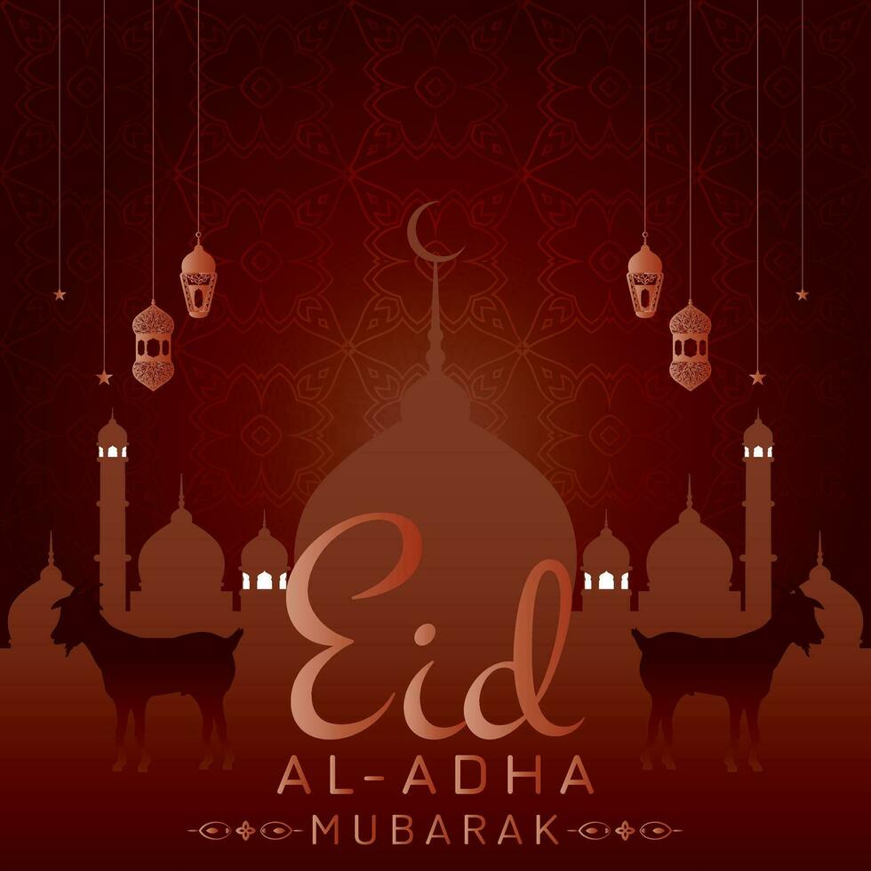 eid al adha mubarak islamico Festival saluto design modello vettore