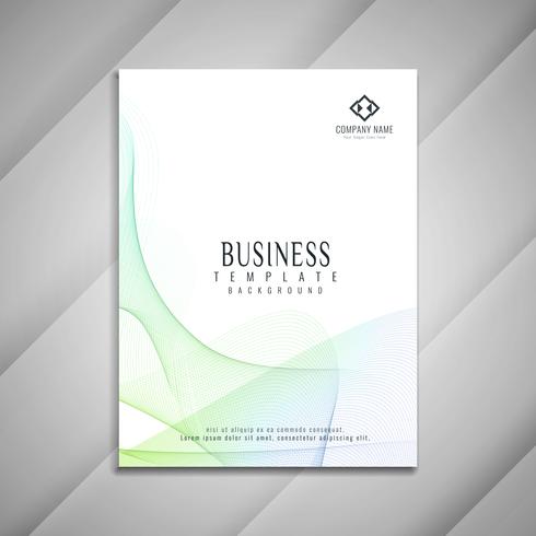 Disegno astratto elegante modello di business brochure ondulato vettore