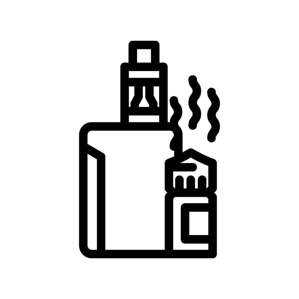 vapore odore linea icona vettore illustrazione
