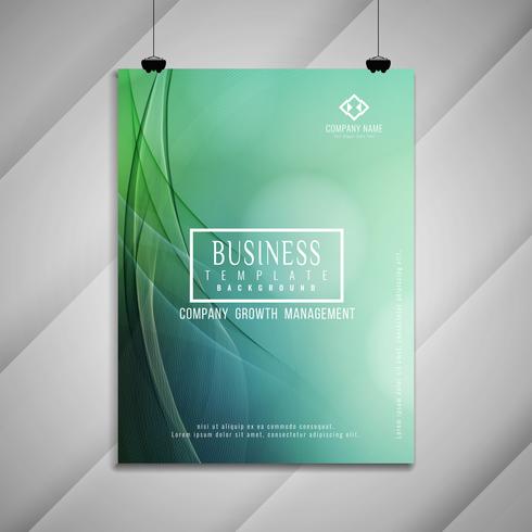 Disegno astratto modello di brochure business ondulato vettore