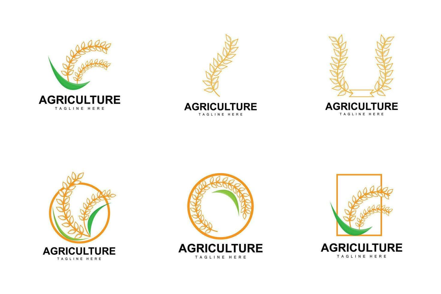 riso logo, azienda agricola Grano logo disegno, vettore Grano riso icona modello illustrazione