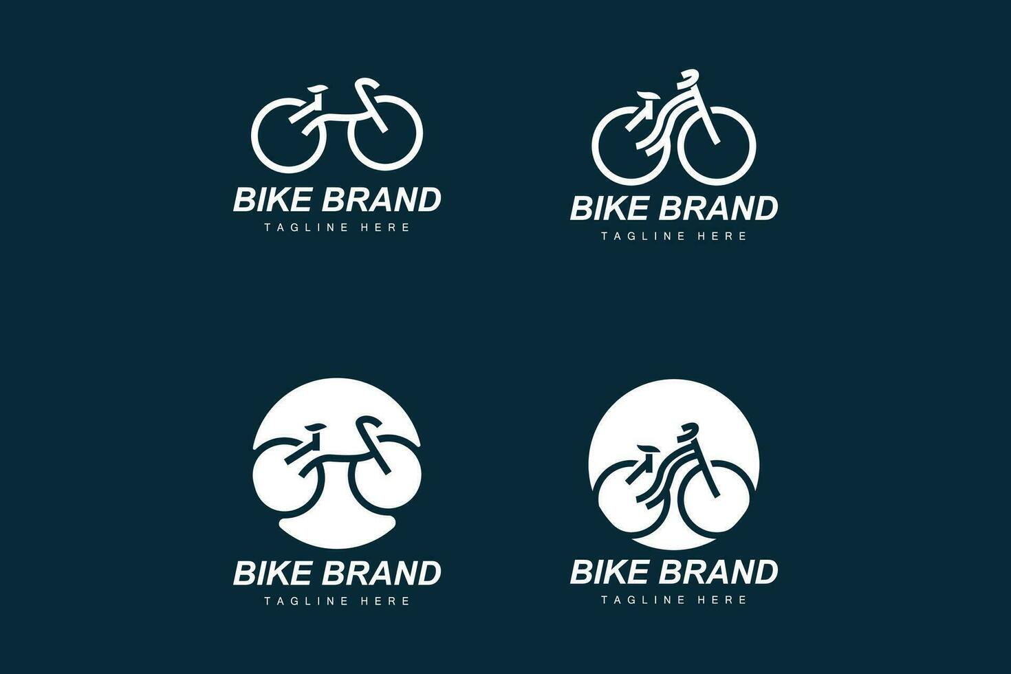 bicicletta logo. bicicletta sport ramo vettore, semplice minimalista mezzi di trasporto disegno, modello, silhouette vettore