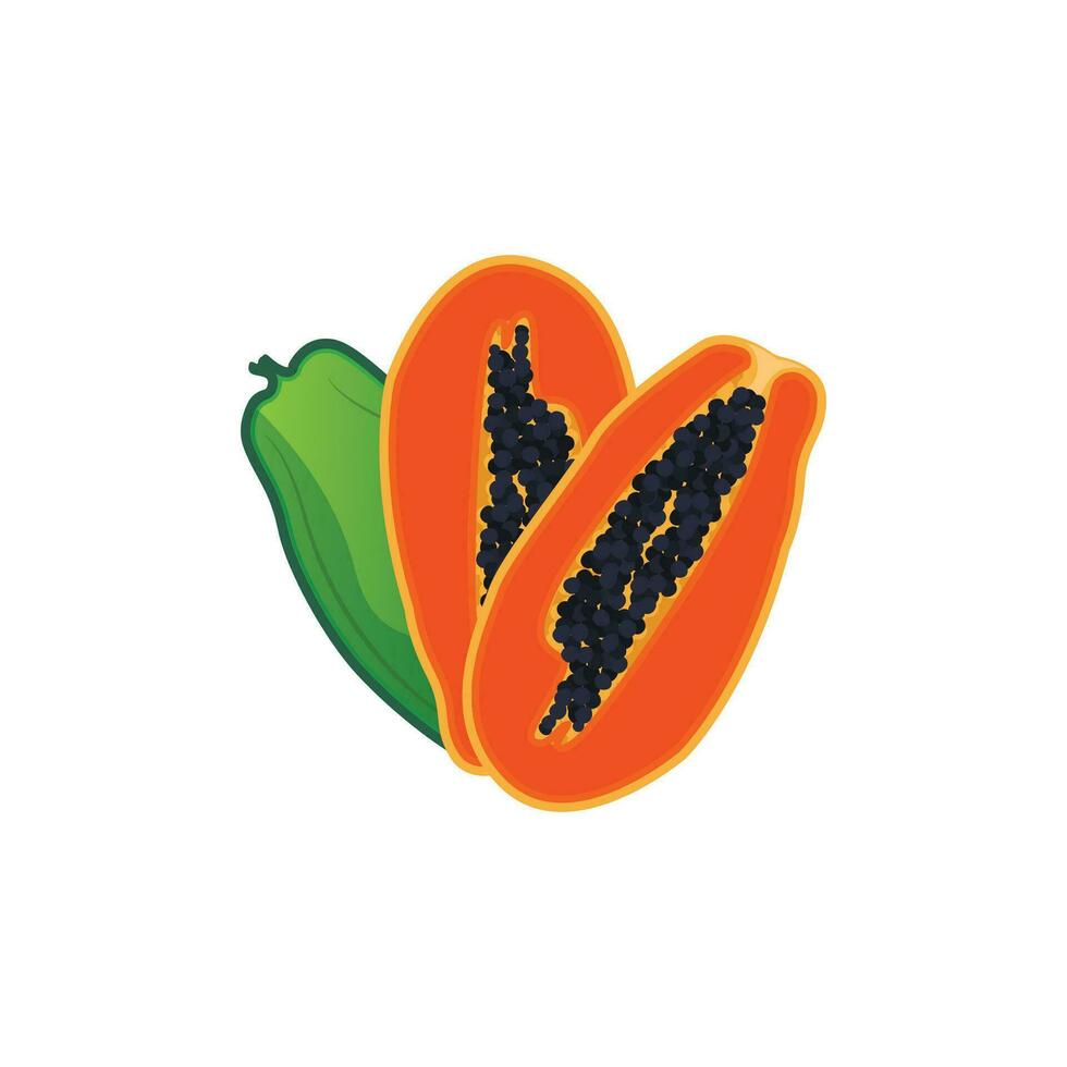 papaia logo disegno, vitamina frutta vettore, frutta Prodotto marca illustrazione icona vettore