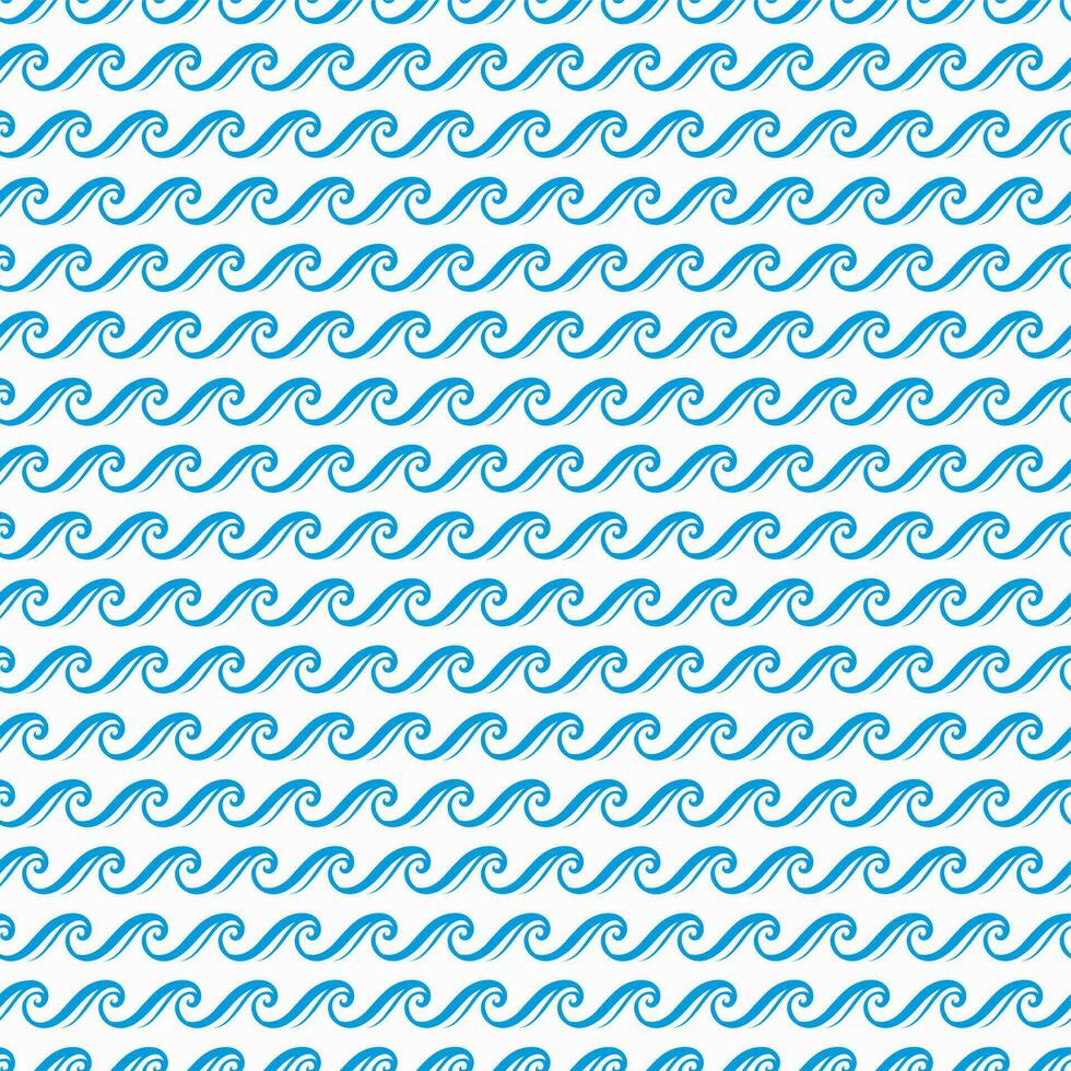 mare onda modello, oceano blu onda linea sfondo vettore