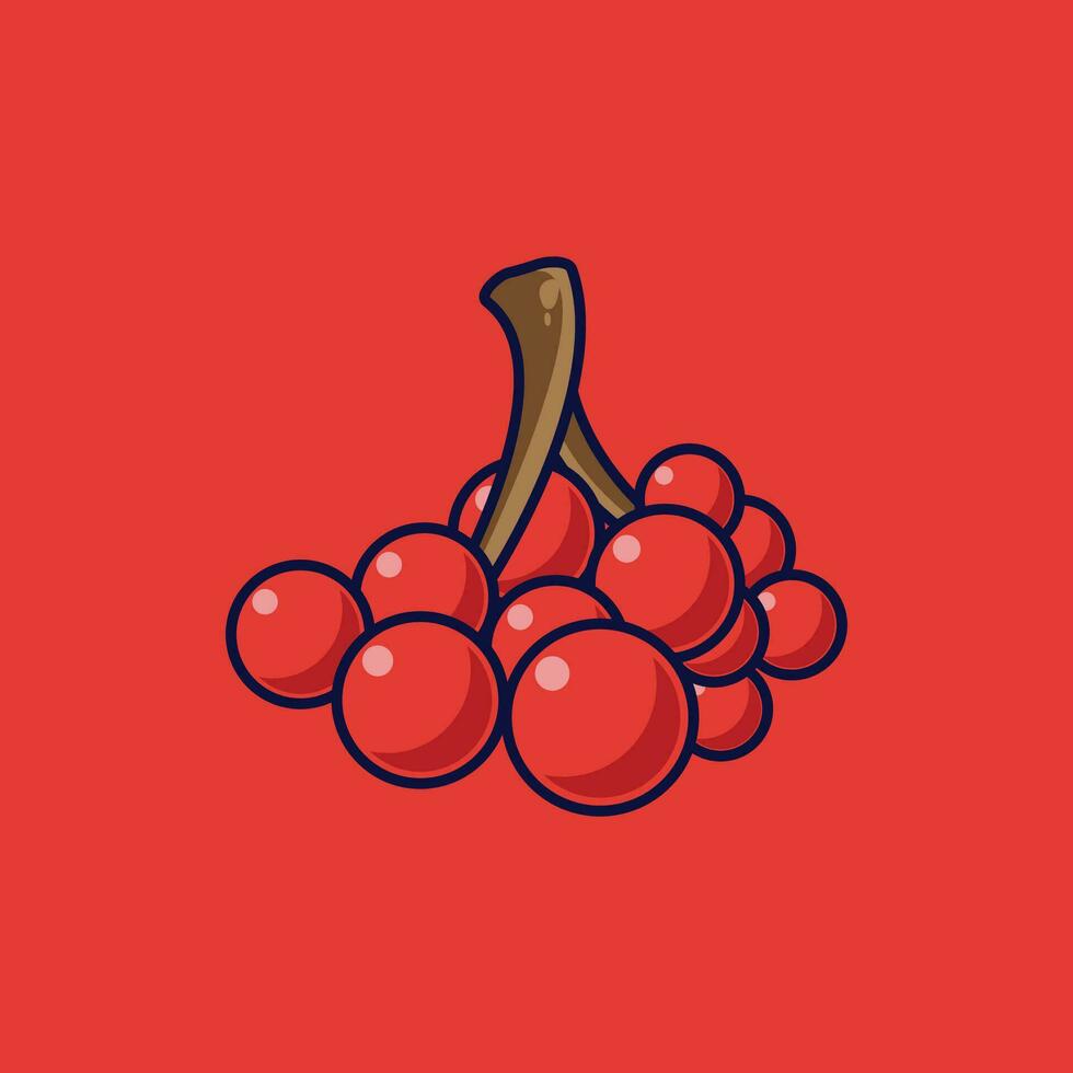 uva frutta cartone animato vettore icona illustrazione. cibo frutta icona concetto isolato premio vettore. piatto cartone animato stile adatto per ragnatela atterraggio pagina, striscione, etichetta, sfondo