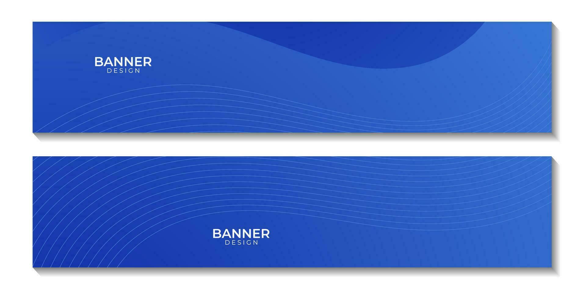 impostato di banner semplice astratto blu onda pendenza sfondo per attività commerciale vettore