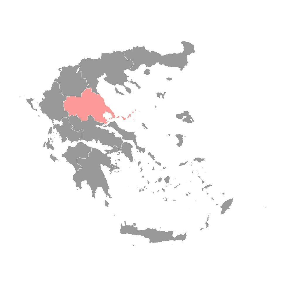 Tessaglia regione carta geografica, amministrativo regione di Grecia. vettore illustrazione.