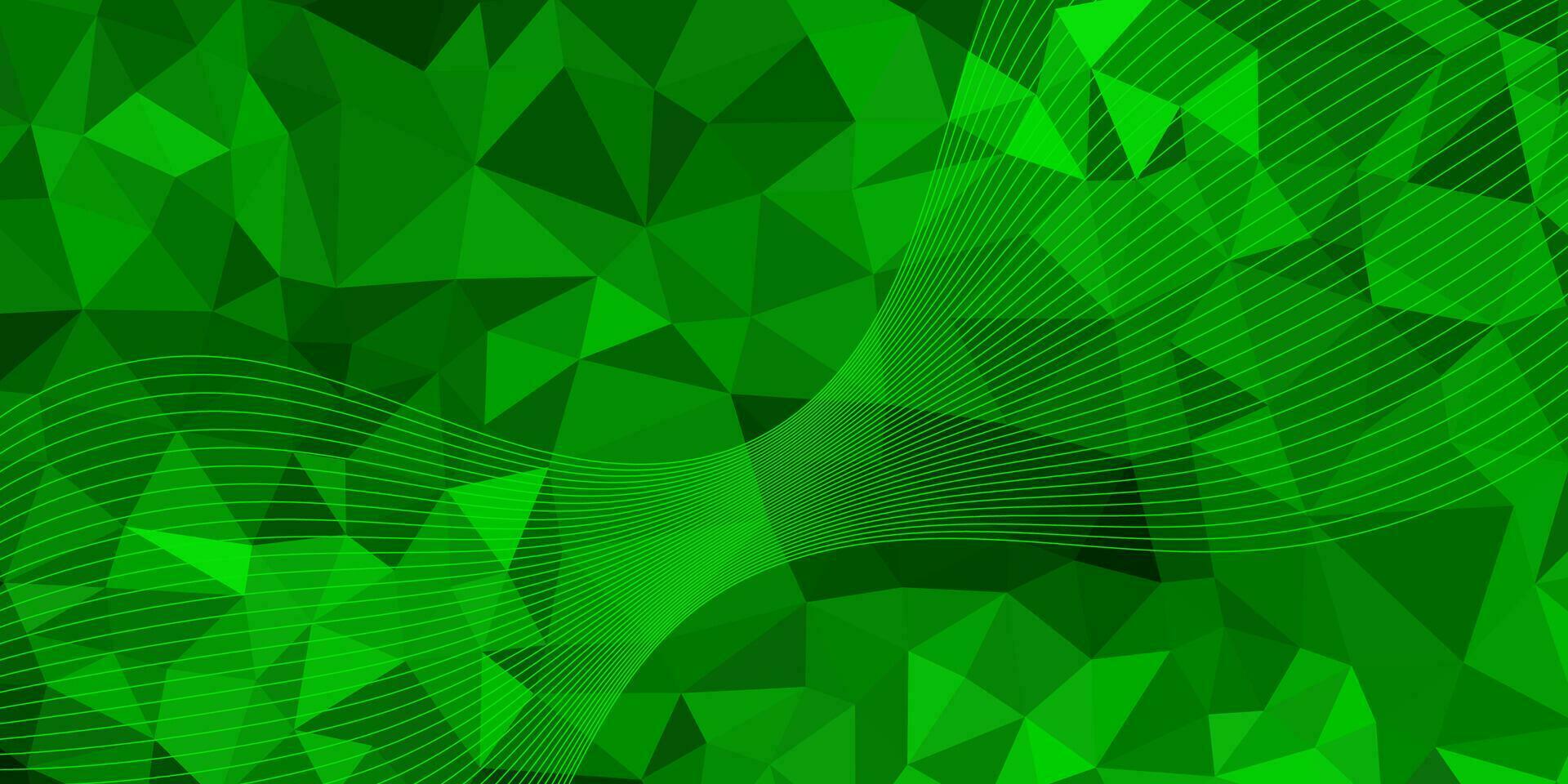 astratto verde sfondo con triangoli e Linee vettore