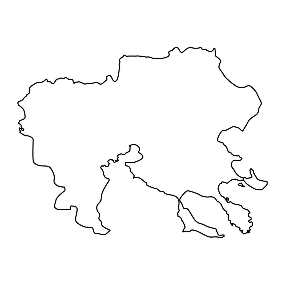 centrale macedonia regione carta geografica, amministrativo regione di Grecia. vettore illustrazione.