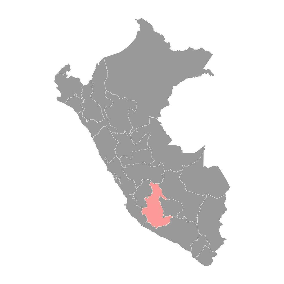 ayacucho carta geografica, regione nel Perù. vettore illustrazione.
