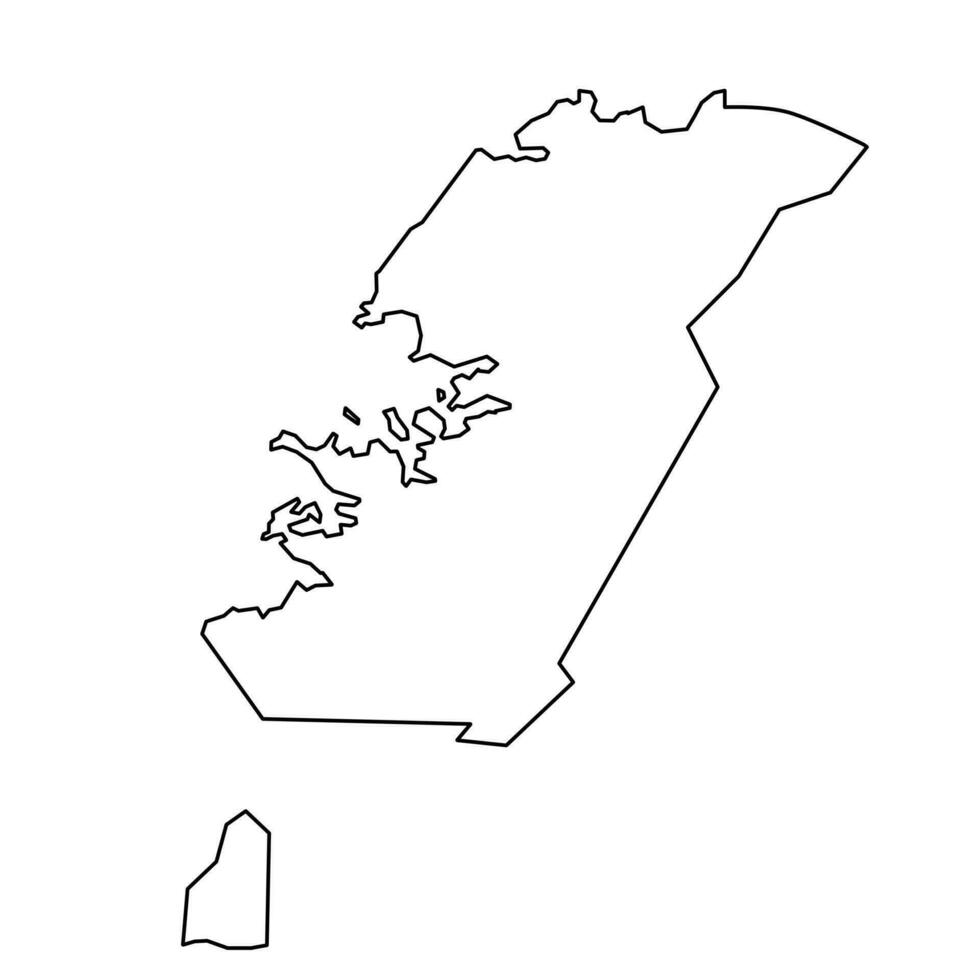 capitale regione carta geografica, amministrativo quartiere di Islanda. vettore illustrazione.