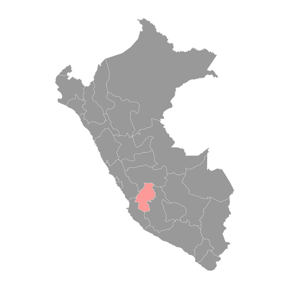 Huancavelica carta geografica, regione nel Perù. vettore illustrazione.