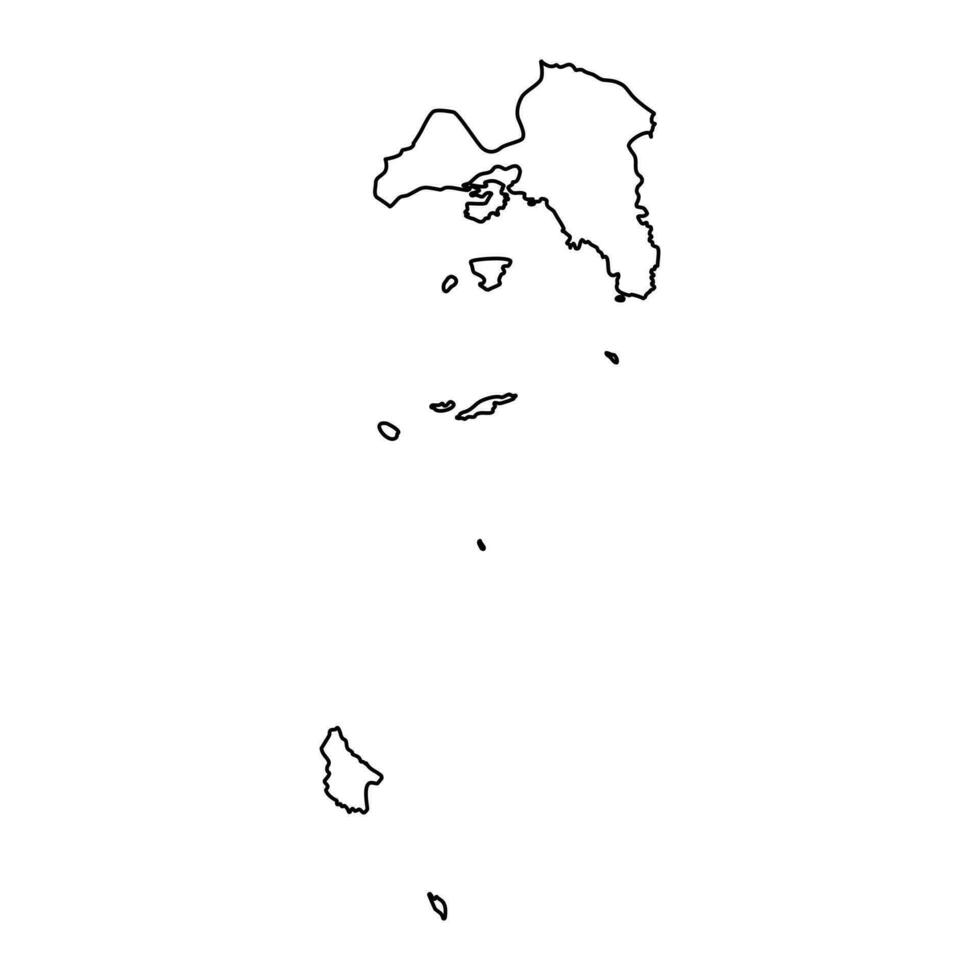 soffitta regione carta geografica, amministrativo regione di Grecia. vettore illustrazione.