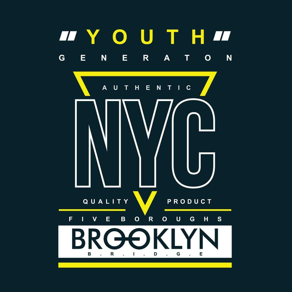 Manhattan nyc brooklyn grafico, tipografia vettore, t camicia disegno, illustrazione, bene per casuale stile vettore