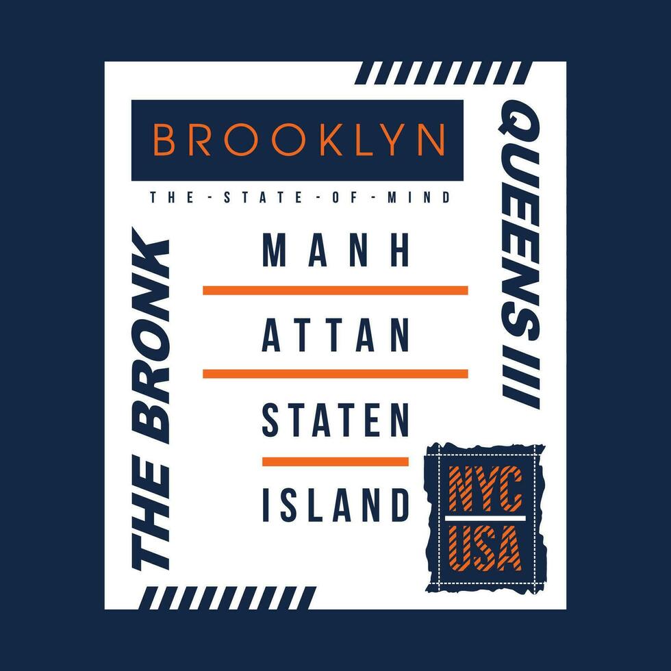 brooklyn il Bronx grafico, tipografia t camicia, vettore design illustrazione, bene per casuale stile