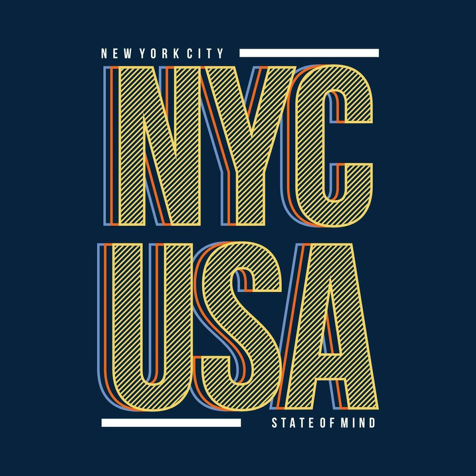 nyc Stati Uniti d'America astratto grafico, tipografia vettore, t camicia design illustrazione, bene per pronto Stampa, e altro uso vettore
