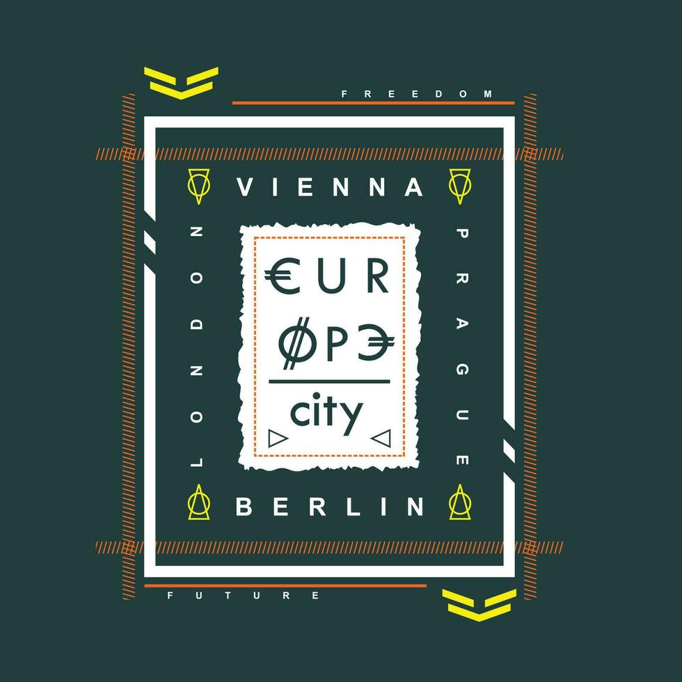 vienna Europa città grafico tipografia, t camicia vettore, design moda, illustrazione, bene per casuale stile vettore