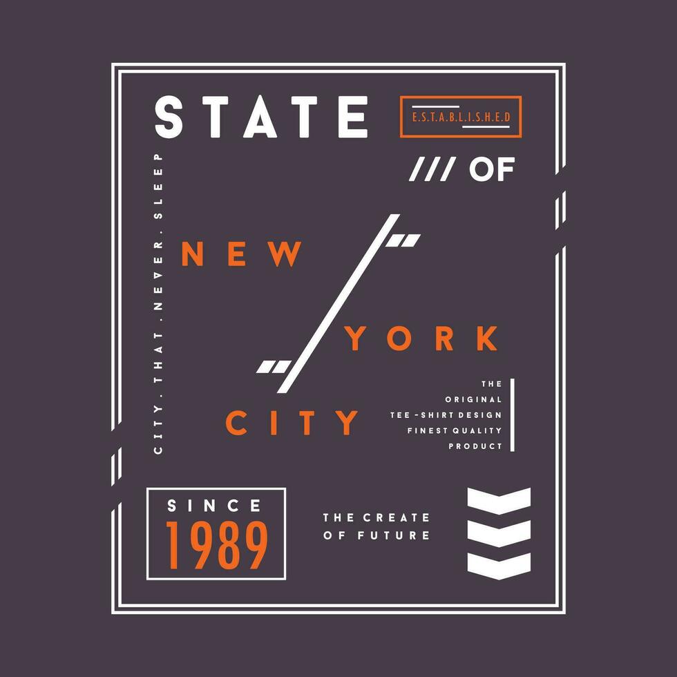 stato di mente nuovo York città vettore t camicia Stampa, tipografia grafico disegno, e altro uso