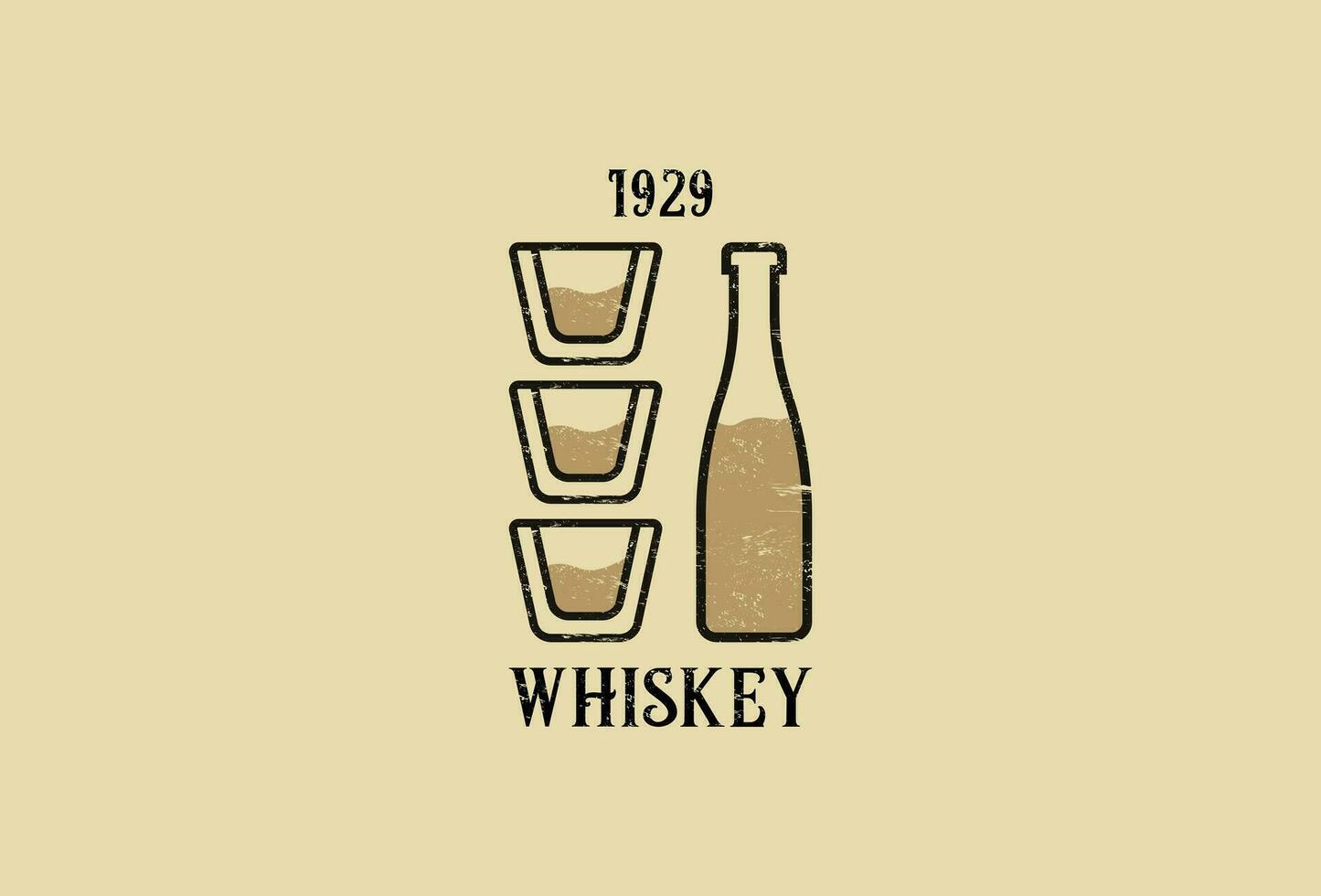 classico whisky illustrazione adatto per logo e icone vettore