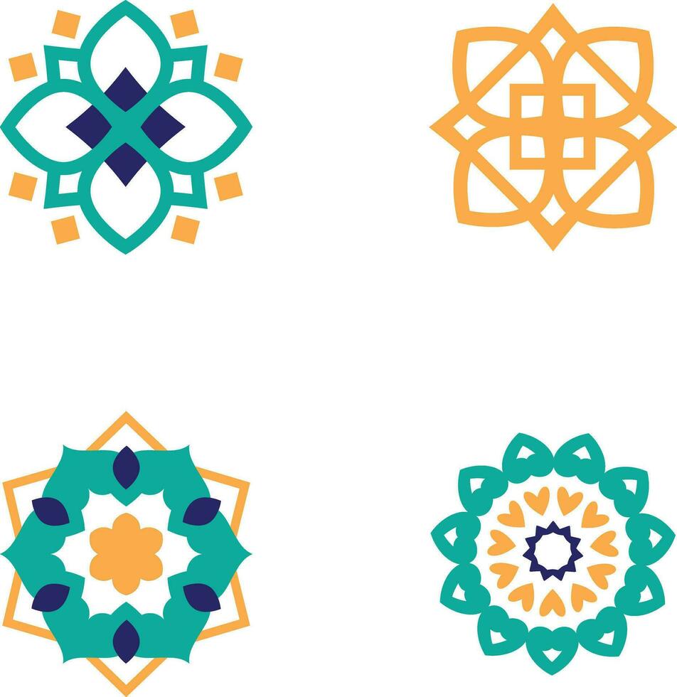 islamico geometrico ornamento bellissimo colorato Arabo il giro modello.per design decorazione.vettore illustrazione vettore