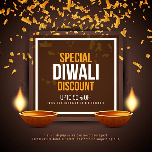 Fondo felice astratto di offerta di sconto di Diwali vettore