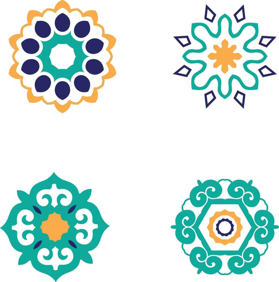 islamico geometrico ornamento bellissimo colorato Arabo il giro modello.per design decorazione.vettore illustrazione vettore