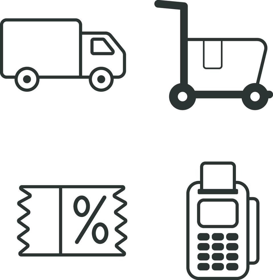 shopping icone impostare. e-commerce schema ragnatela simboli per design decorazione e illustrazione. vettore illustrazione.pro vettore