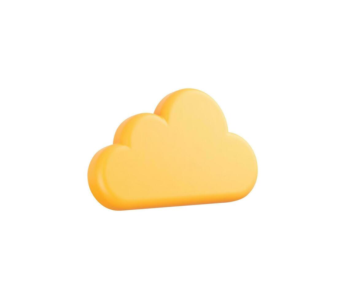 Illustrazione vettoriale 3d realistica dell'icona della nuvola