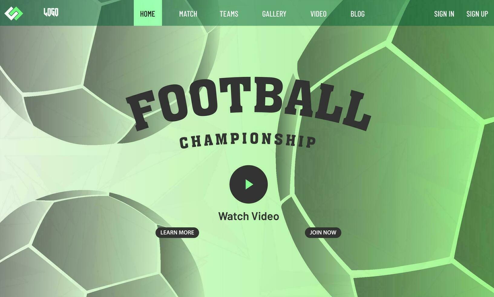 orologio video calcio campionato di risposta manifesto o sito web modello design nel pastello verde colore. vettore