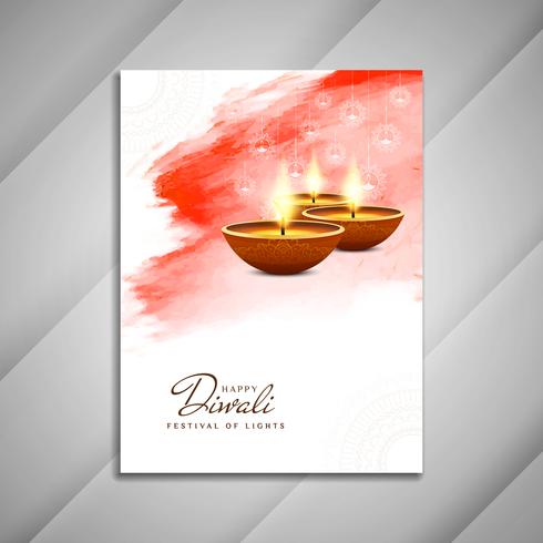 Disegno astratto Happy Diwali brochure; vettore