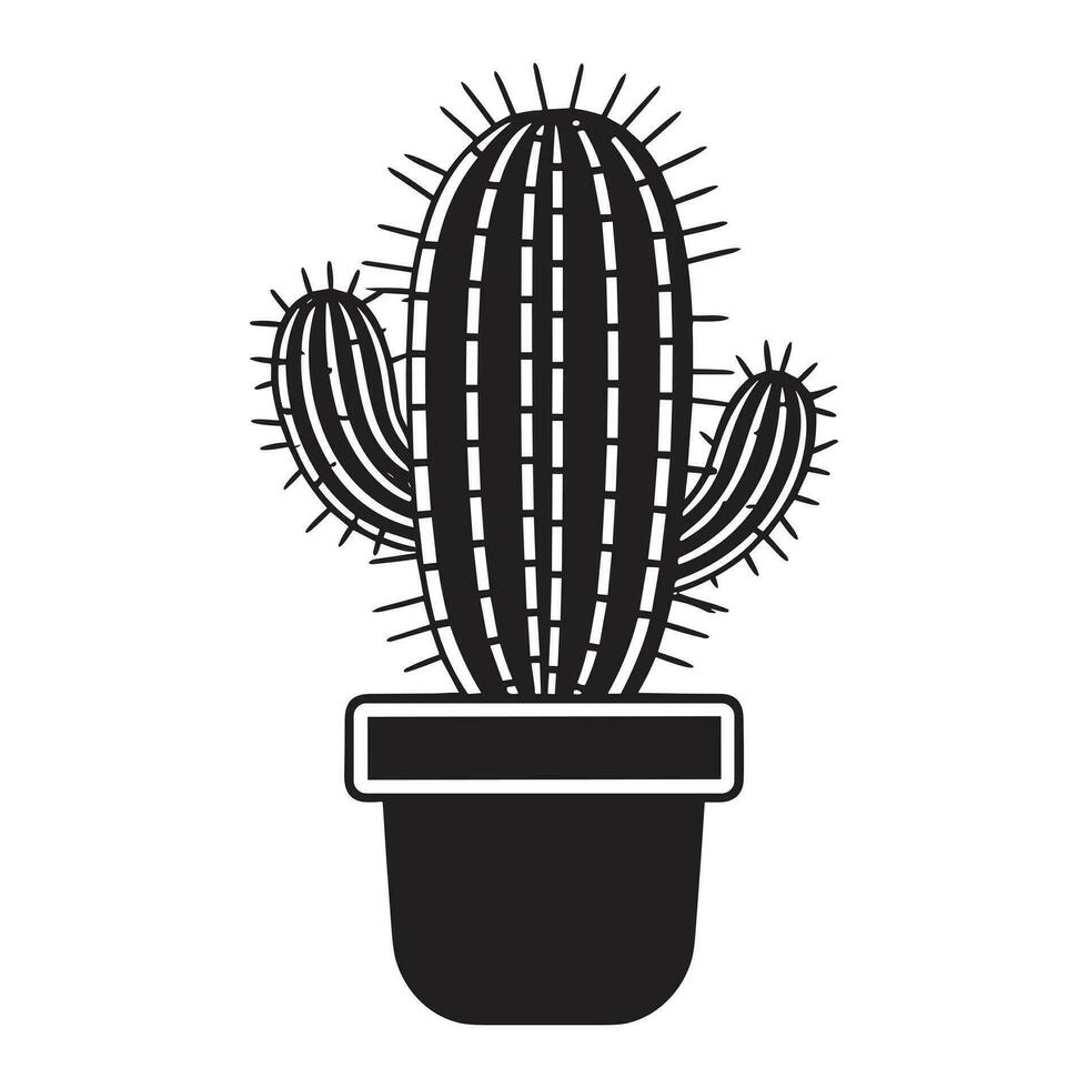 bellissimo cactus silhouette vettore