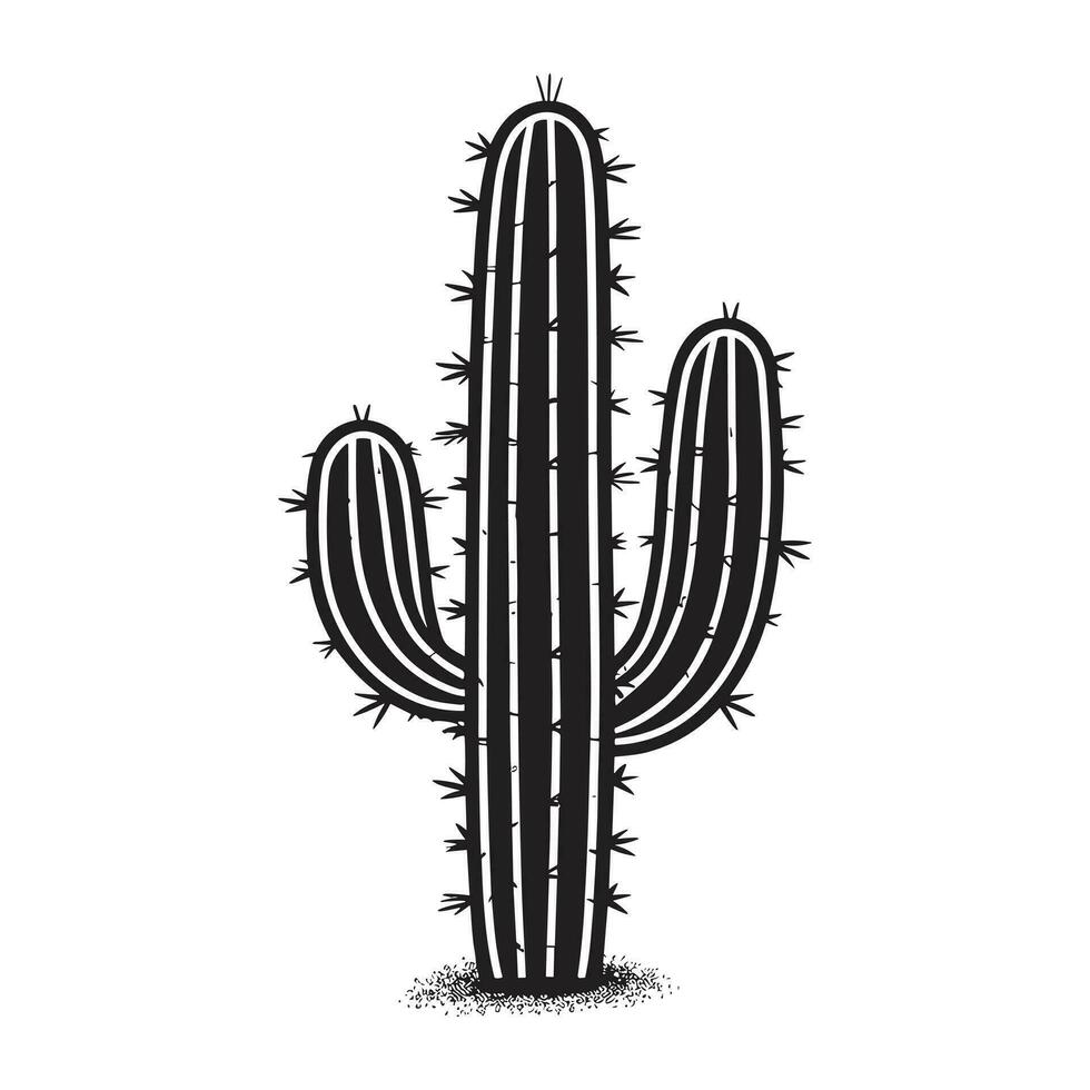 bellissimo cactus silhouette vettore