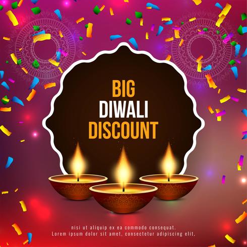 Fondo felice astratto di offerta di sconto di Diwali vettore