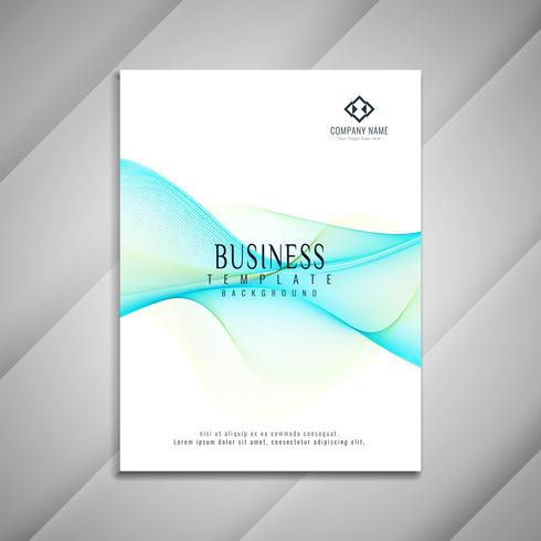 Disegno astratto modello di brochure business ondulato vettore