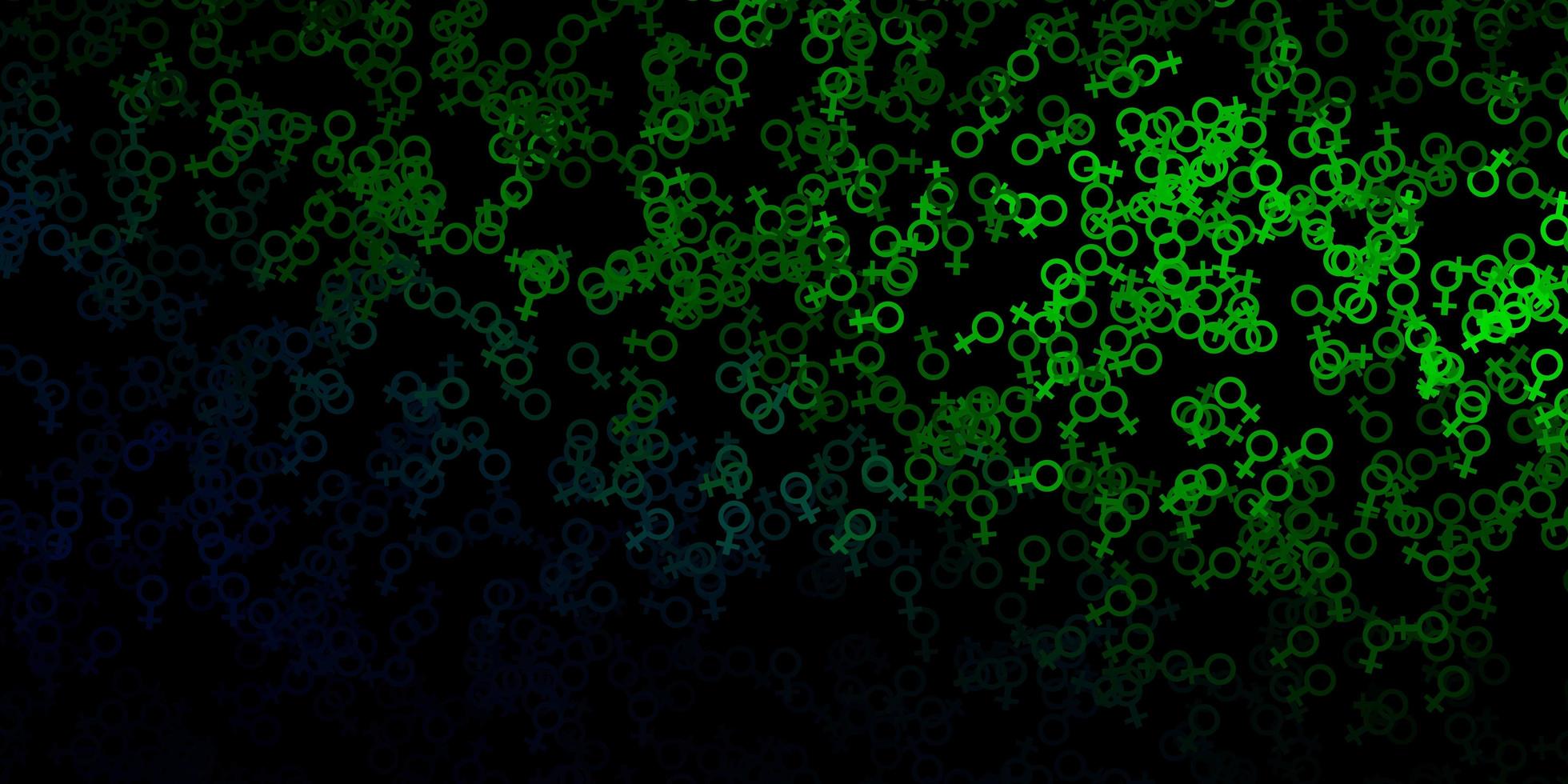 sfondo vettoriale verde scuro con simboli occulti