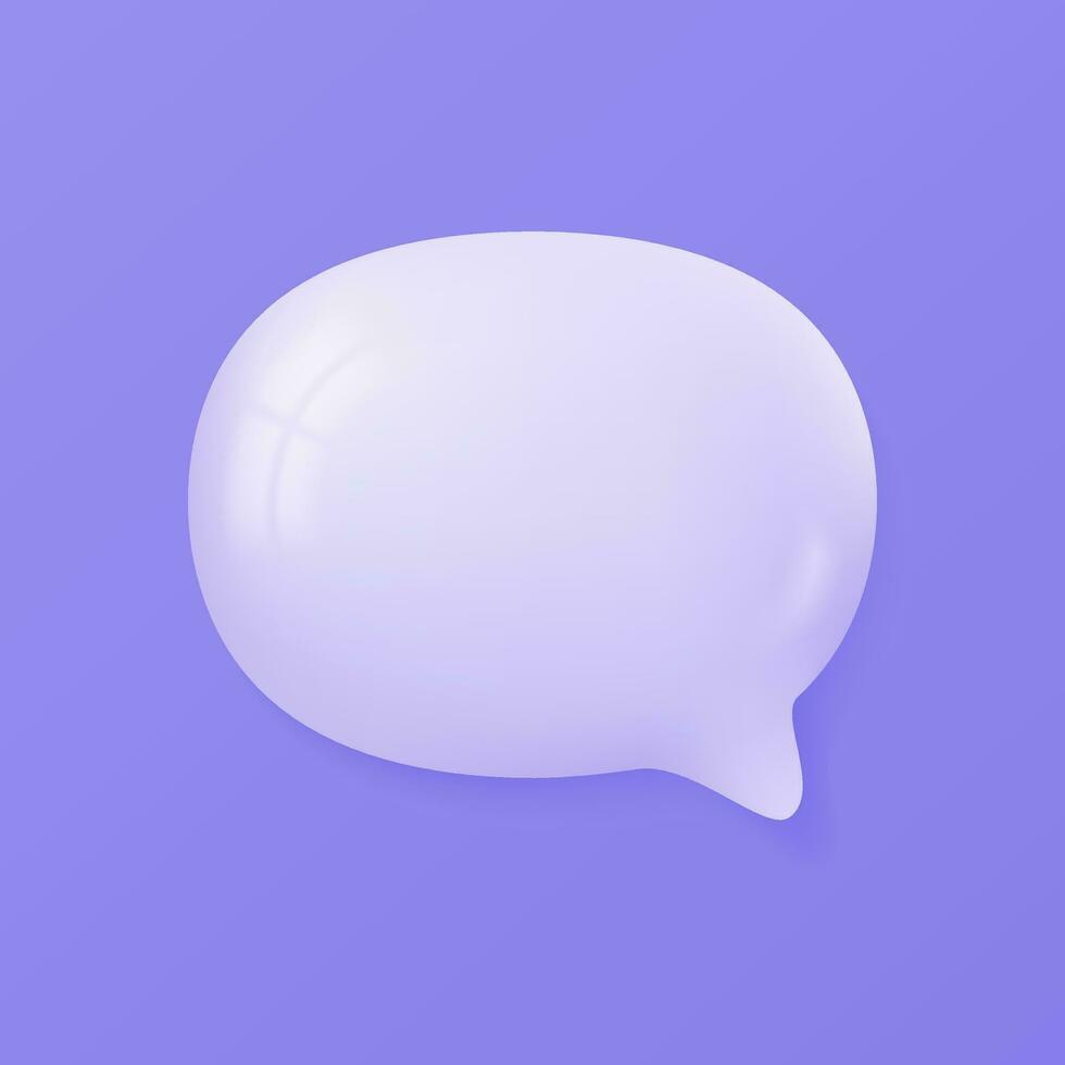 3d discorso bolle. conversazione per commento. vuoto testo telaio vettore