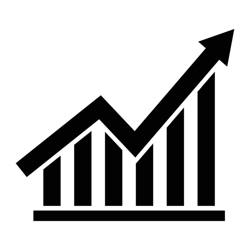 in crescita grafico icona, bar grafico icona, infografica, crescite grafico collezione per attività commerciale miglioramento analisi, diagramma simbolo, finanziario profitto grafico bar vettore illustrazione