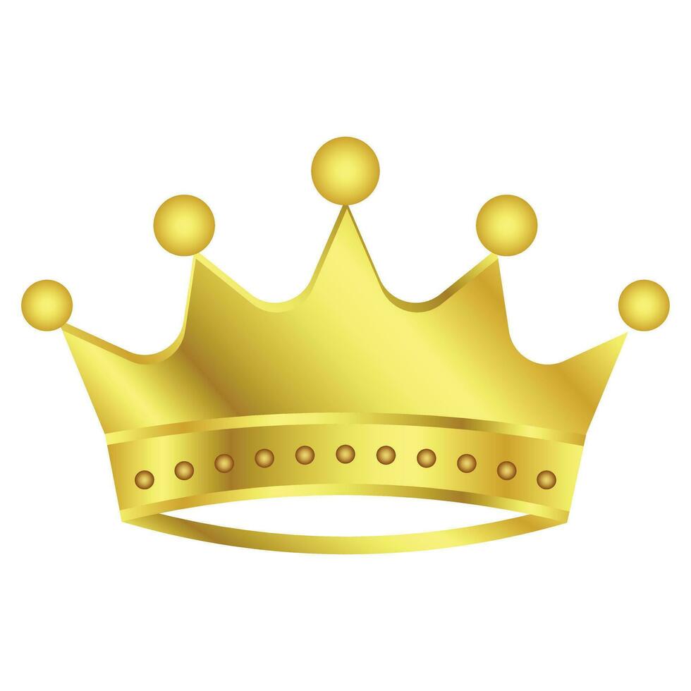 d'oro re e Regina corona icona, reali principi corona simbolo, design elementi, ricchezza e costoso cartello vettore