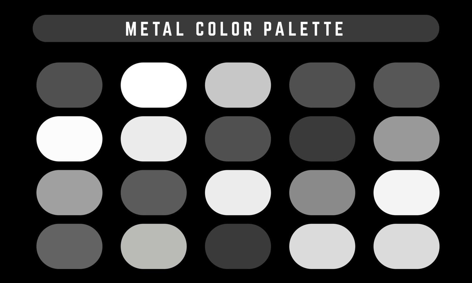 tavolozza di colori vettoriali in metallo