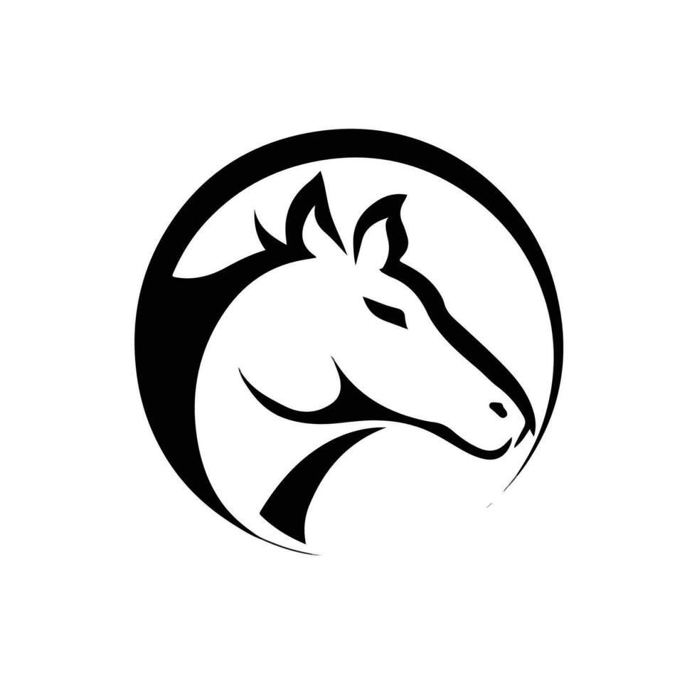 vettore di cavallo logo design o testa di cavallo logo