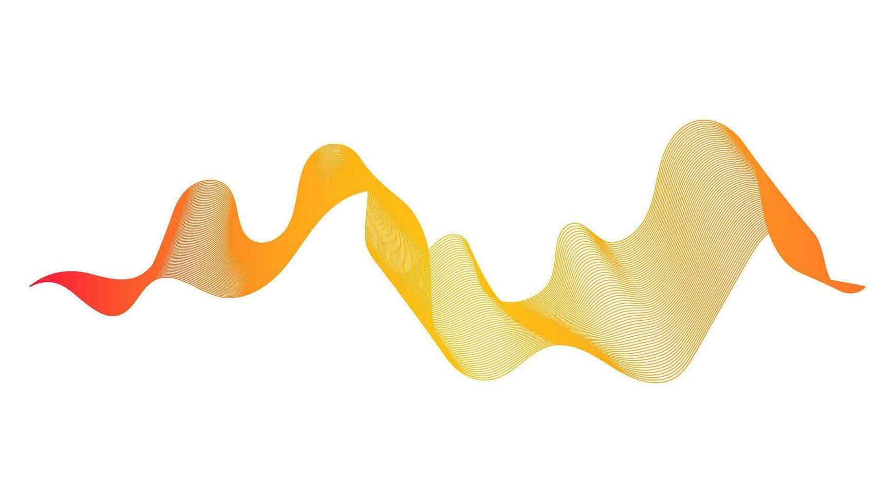 astratto fondale con arancia onda pendenza Linee su bianca sfondo. moderno tecnologia sfondo, onda design. vettore illustrazione