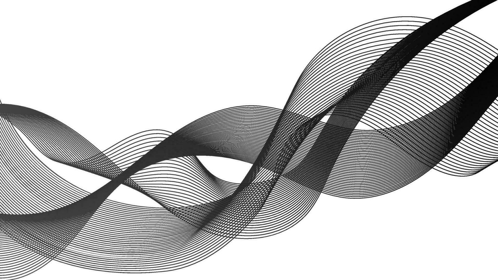 astratto fondale con monocromatico onda pendenza Linee su bianca sfondo. moderno tecnologia sfondo, onda design. vettore illustrazione