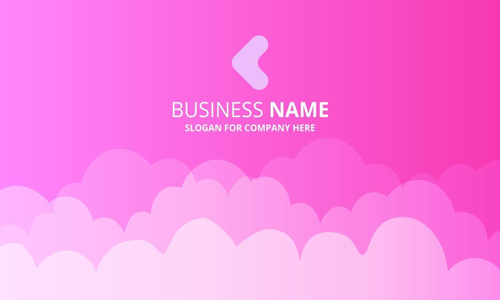 sfondo rosa aziendale con nuvole vettore