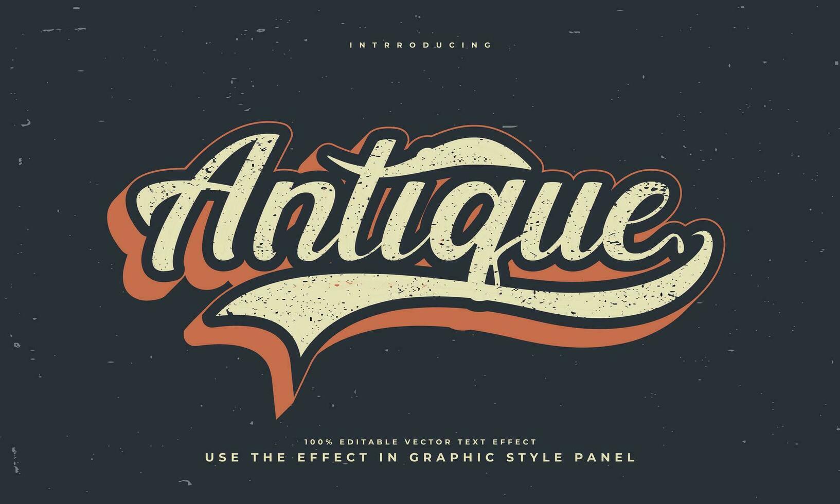 grunge Vintage ▾ retrò modificabile vettore testo effetto alfabeto font tipografia carattere tipografico