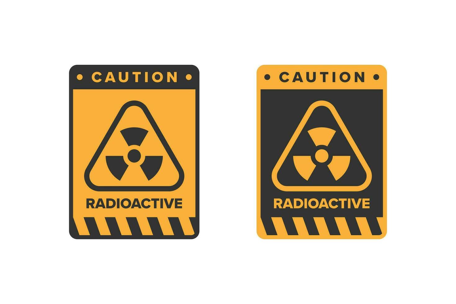 nucleare radiazione radioattivo icona cartello design vettore, radiazione rischio icona tavola vettore