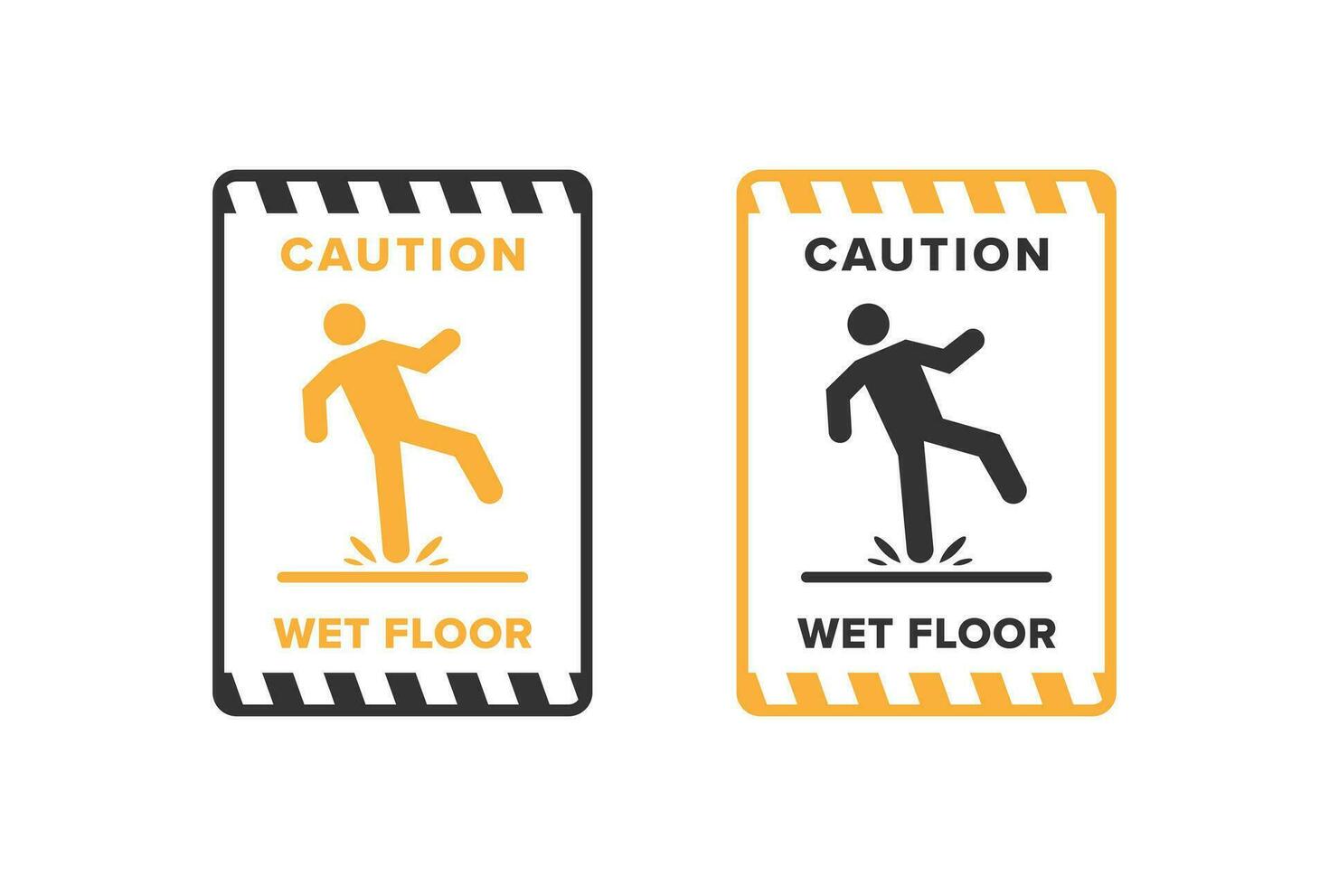 bagnato pavimento icona vettore disegno, cartello attenzione icona bagnato o scivoloso pavimento