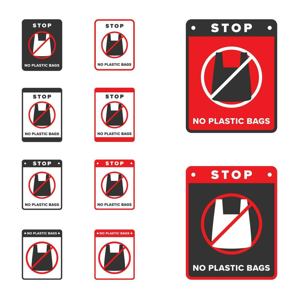 no plastica Borsa icona cartello design vettore, icona tavola appelli non per uso plastica borse vettore